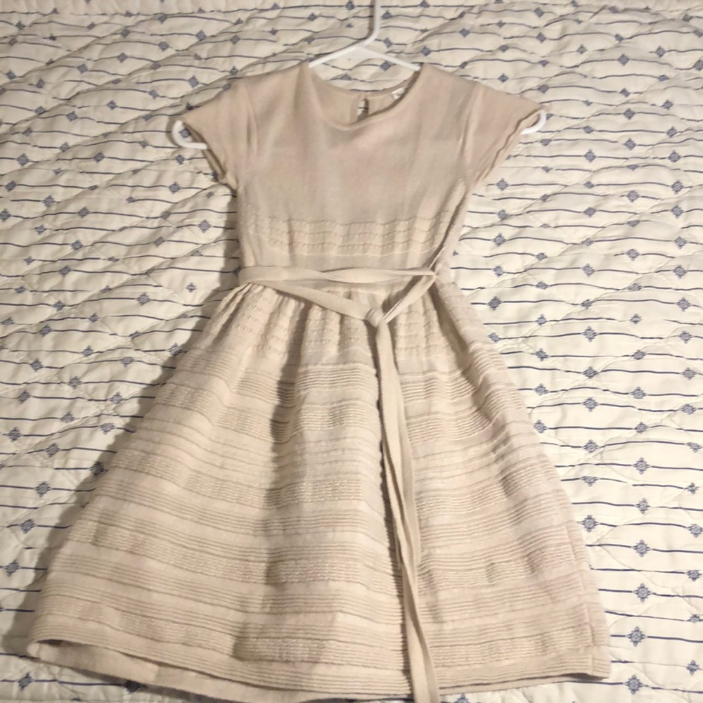 Mayoral Chic Girls Beige Cream Dress